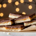 Irresistible Christmas Crack candy pieces with toffee and chocolate layers, the perfect easy holiday treat for beginners