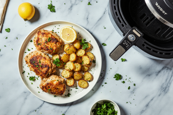 A stunning, plated final dish that makes the reader instantly hungry
