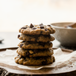 homemade chocolate chip oat cookies