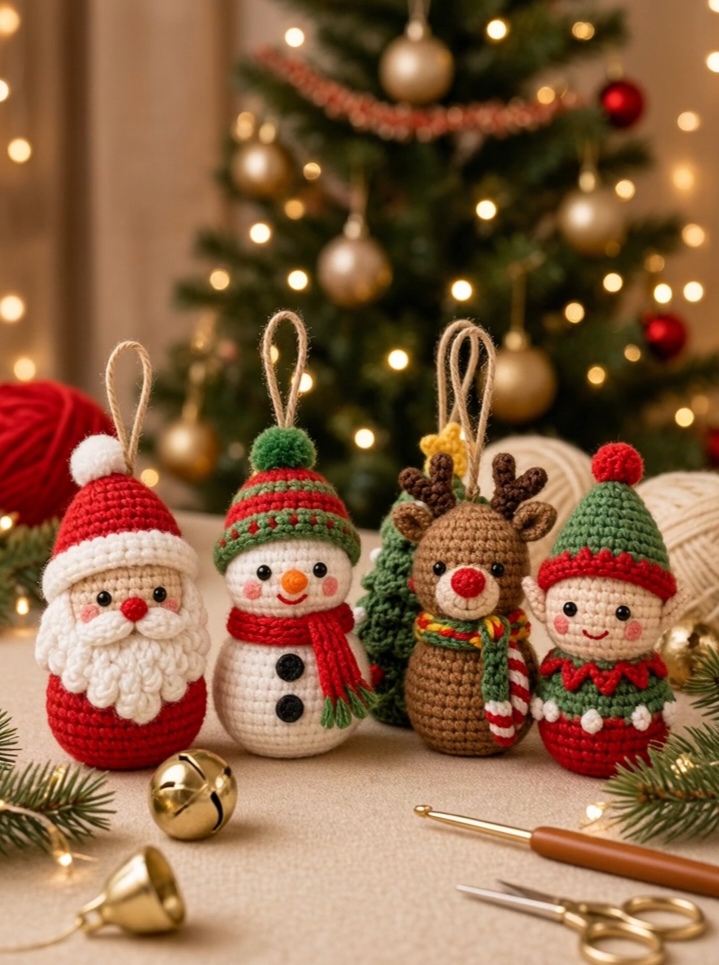 Crochet Christmas Ornaments – Easy Step-by-Step Tutorial