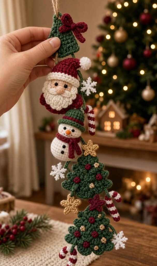 Crochet Christmas Tree Hanging Decoration – Easy Tutorial